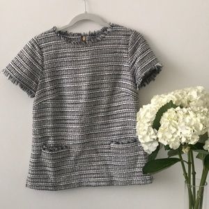 sail to sable tweed tunic // xs